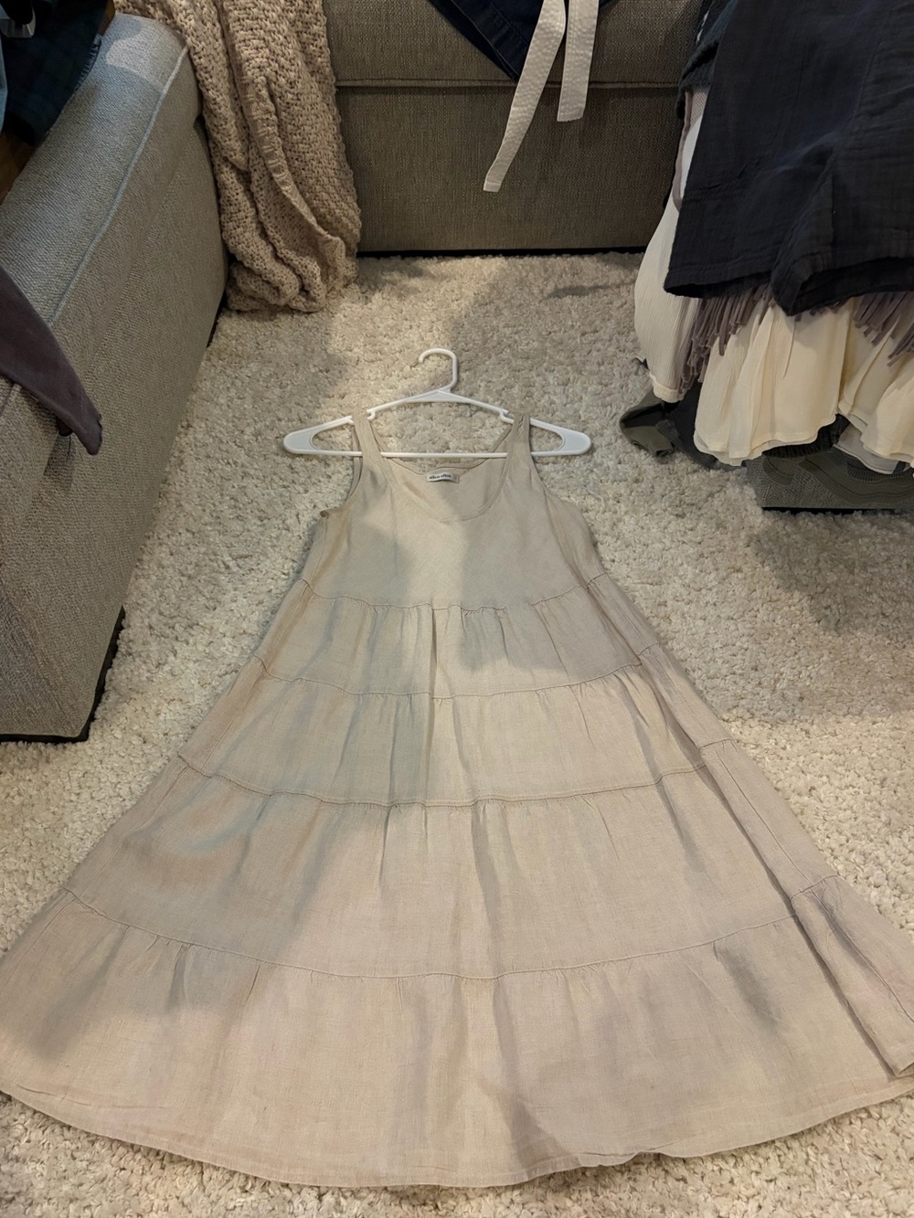 Women’s Lightweight Tiered Sundress - Cream